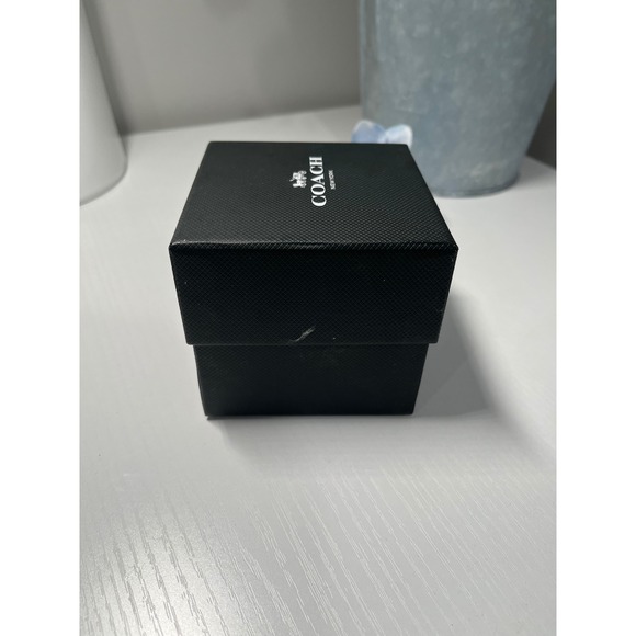 Coach New York Watch Box Black Textured Presentation Case - Picture 5 of 7